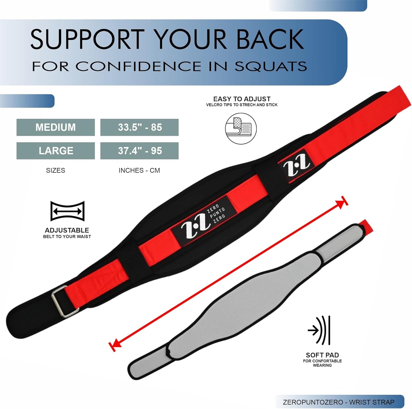 Weight Training Kit – Squats and Deadlift – Gym Portable Bag, 8-Figure Wrist Straps & Weightlifting Belt – Perfect for Men & Women Strength Training, Squats & Weight Workouts