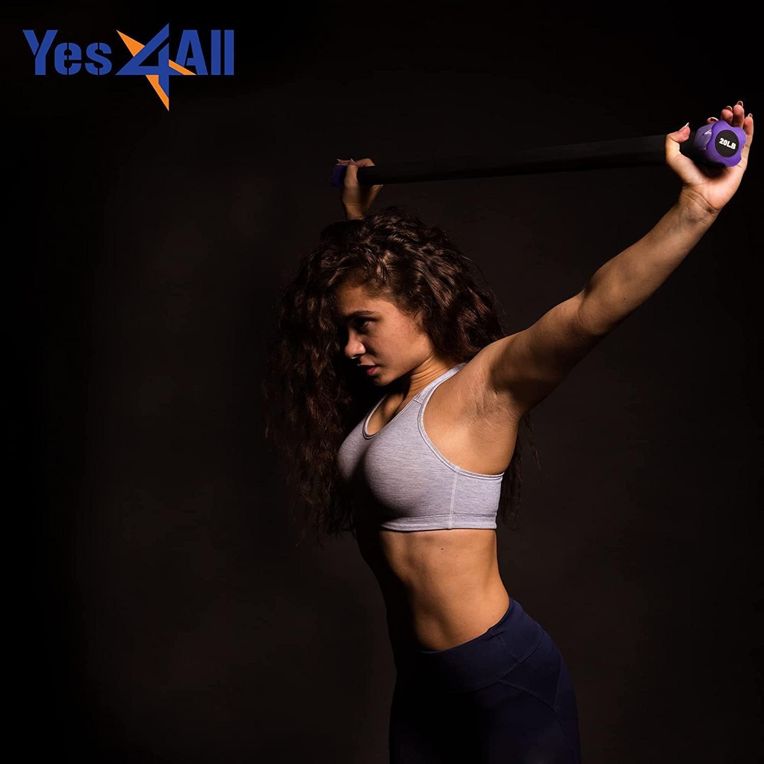 Total Body Workout Weighted Bar, Resistance Band Bar, Racks for Strength Training, Exercise Bar for Yoga in Home and Gym - Single/Combo