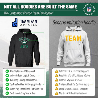 NFL Adult Gameday Hooded Sweatshirt - Poly Fleece Cotton Blend - Stay Warm and Represent Your Team in Style